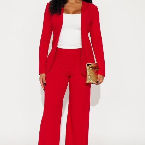 Payin' It Forward Wide Leg Pant Set - Red