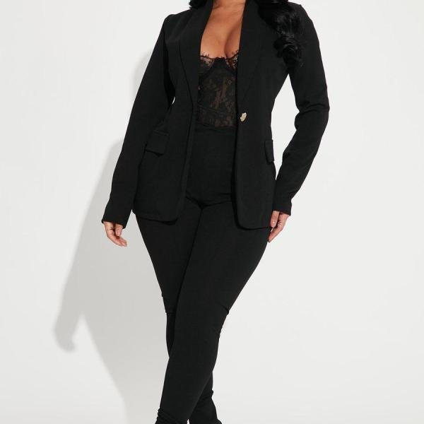 Head Of The Table Pant Suit - Black