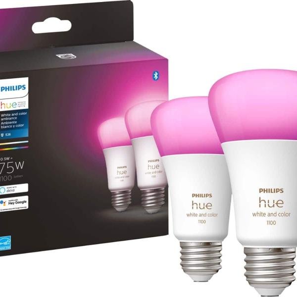 Philips Hue White and Color Ambiance A19 LED Smart Bulb